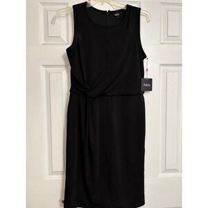 Rafaella Womens Black Twist Front Sleeveless Sheath Dress PM Party Cocktail